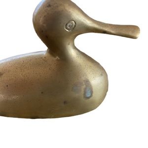 Vintage Brass Duck Decor Paperweight